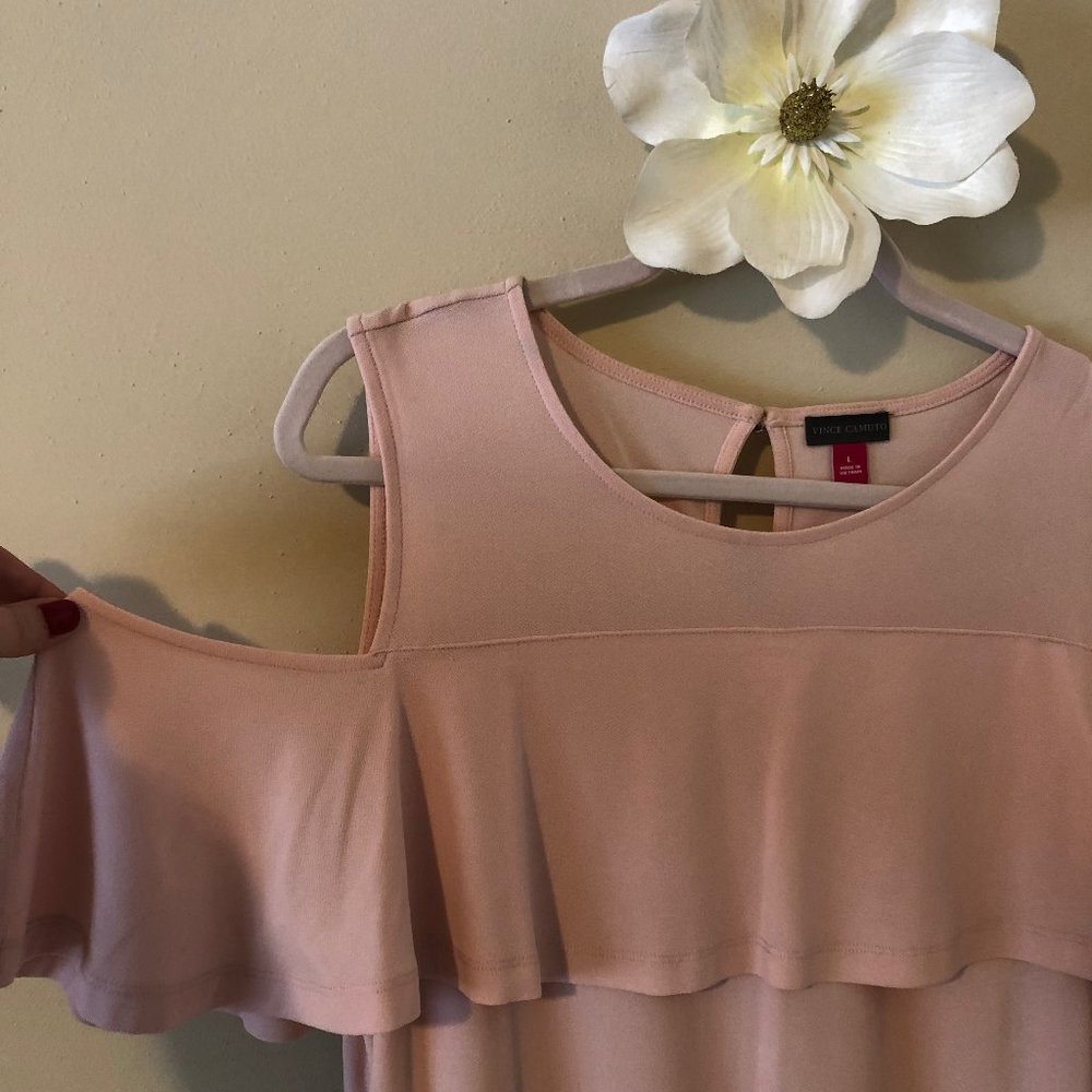 Vince Camuto Ruffle Top - Picture 3 of 4